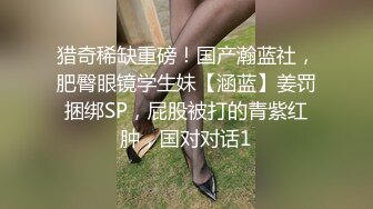 猎奇稀缺重磅！国产瀚蓝社，肥臀眼镜学生妹【涵蓝】姜罚捆绑SP，屁股被打的青紫红肿，国对对话1