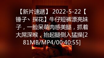 【新片速遞】 2022-5-22【锤子丶探花】牛仔短裤漂亮妹子，一脸呆萌肉感美腿，抓着大屌深喉，抬起腿侧入猛操[281MB/MP4/00:40:55]