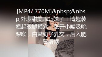 [MP4/ 770M]&nbsp;&nbsp;外表甜美乖巧妹子！情趣装翘起双腿摸穴！张开小嘴吸吮深喉，白嫩奶子乳交，后入肥臀爆操